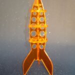 Laser Cut Retro Rocket Acrylic PDF File
