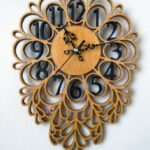 Laser Cut Decorative Wooden Wall Clock DXF File