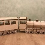 Laser Cut Gift wrap Locomotive Template Free Vector