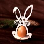 Laser Cut Easter Eggs Rabbit Stand Free Vector