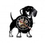 Laser Cut Dachshund Dog Wall Clock Free Vector