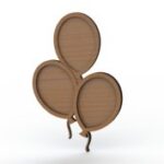 Laser Cut Heart Drop Box Balloon Free Vector