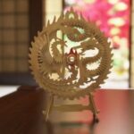 Laser Cut Wooden Dragon Decoration Free Vector
