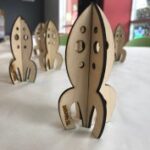 Laser Cut Mini Rocket Ship DXF File