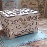 Laser Cut Souvenir Box Casket For Rings Jewelry Box With Lid Free Vector