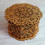 Laser Cut Wooden Decorative Octagon Gift Box Jewelry Storage Box Free Vector