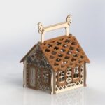 Laser Cut Candy House Free Vector