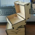 Laser Cut Box with Lid for Clock Free Vector