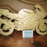 Laser Cut Engraved Motorcycle Kawasaki DXF File