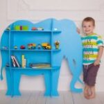 Laser Cut Wood Elephant Shelf Shelf Furniture For Kids Room Free Vector