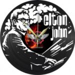 Elton John Vinyl Record Clock Laser Cut Template Free Vector