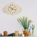 Laser Cut Cute Cloud Shape Cartoon Children Wall Clock