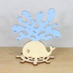 Laser Cut Whale Shaped Jewelry Stand Earring Holder