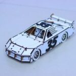 Laser Cut Nascar Race Car Toy Wooden 3D Puzzle