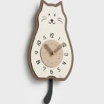 Laser Cut Wooden Cartoon Cat Wall Clock