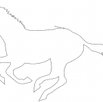Horse Running Race dxf File