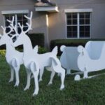 Laser Cut Sleigh With 2 Reindeer
