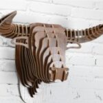 Laser Cut Bull Head Wall Decor 3D Animal Head Free Vector