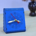 Laser Cut Wood Desk Clock Free Vector