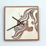 Laser Cut Wooden Wall Clock Home Decor Free Vector
