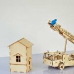 Laser Cut Fire Truck 3D Puzzle Free Vector