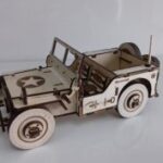 Laser Cut Jeep 3D Free Vector