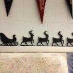 Laser Cut Santa Sleigh Reindeer Christmas Decoration DXF File