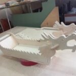 Laser Cut Tray For Sushi Chinese Dragon Boat 4mm Free Vector