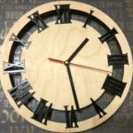 Laser Cut Large Roman Numeral Wall Clock Free Vector