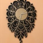 Laser Cut Wooden Decorative Wall Clock DXF File
