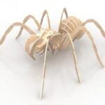 Laser Cut Spider 3D Puzzle DXF File