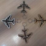 Laser Cut Engraved Airplane Keychain DXF File