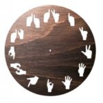 Laser Cut Hand Signs Wall Clock Free Vector