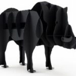 Wild Boar BBQ Grill Plasma Cut Free Vector