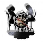 Laser Cut Nail Salon Beauty Shop Vinyl Record Wall Clock Free Vector