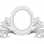 Mirror Frame Floral dxf File