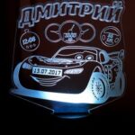 Автомобили 3d ночной свет Free Vector
