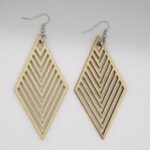 Laser Cut Diamond Shaped Earrings