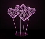 Heart 3D illusion Lamp Free Vector