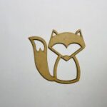 Laser Cut Wooden Fox Shape For Crafts Free Vector