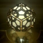 Laser Cut Rhombic Triacontahedron Lamp DXF File