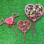 Laser Cut Valentine’s Day Cake Decorations Cake Topper Free Vector