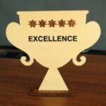Laser Cut Wood Trophy Free Vector