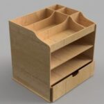 Laser Cut Wood Drawer Storage Organizer Template Free Vector