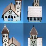 Church Plywood Laser Cut Template Free Vector
