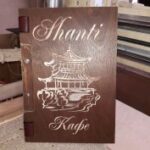 Laser Cut Engraved Leather Menu Cover DXF File