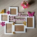 Laser Cut Wood Wal Photo Frame Set Free Vector