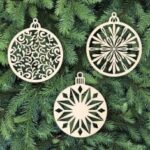 Laser Cut Christmas Xmas Tree Hanging Ornaments Free Vector