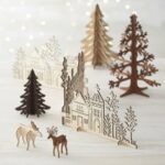 Laser Cut Christmas New Year Decor Free Vector