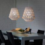 Laser Cut Creative Wooden Pendant Lamp Free Vector